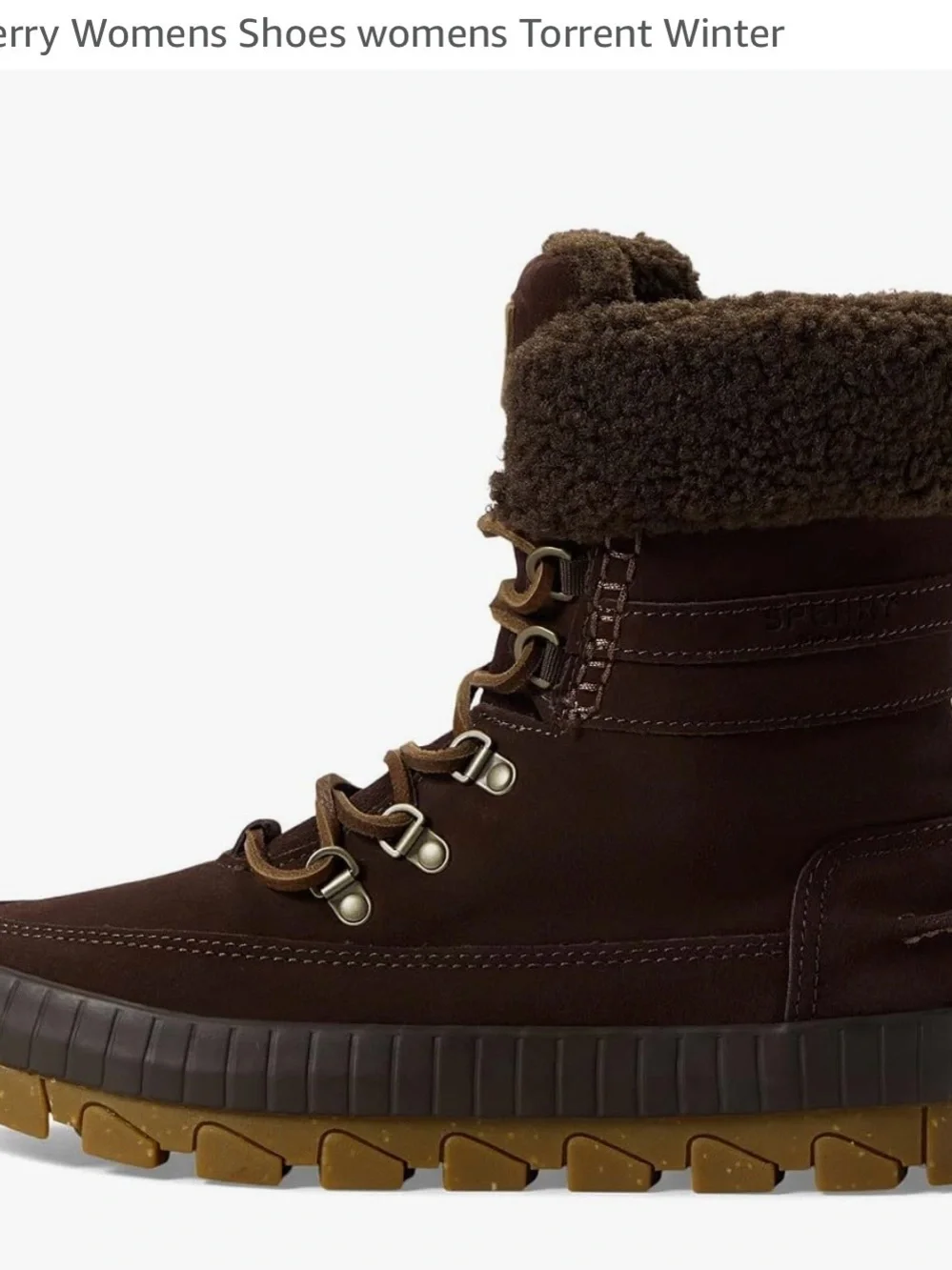 Women’s SPERRY torrent winter brown boots size 6.5 New